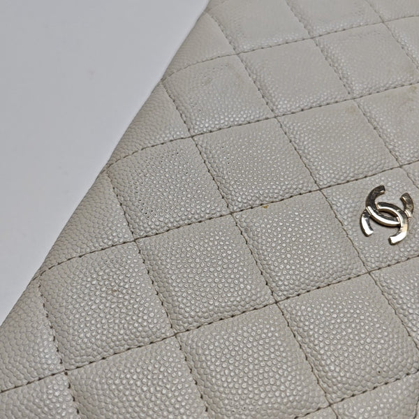 WOC Quilted Grained Calfskin White