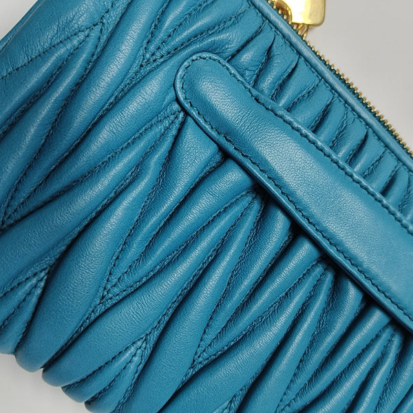 Matelassé Quilted Lambskin Blue