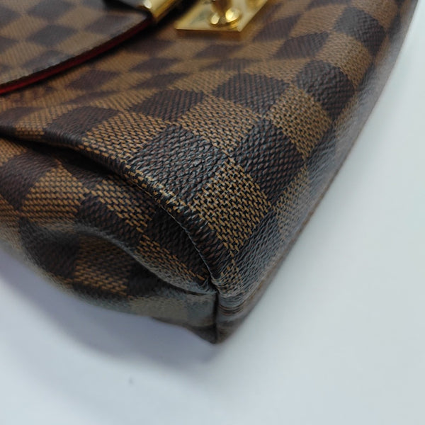 CROISETTE Damier Ebene Coated Canvas Brown