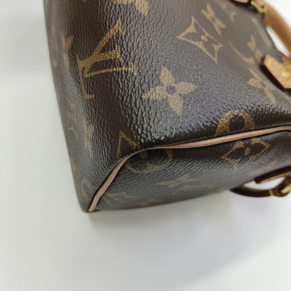 SPEEDY Nano Monogram Coated Canvas Brown