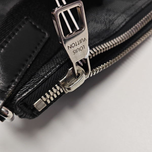 Damier Graphite Coated Canvas Crossbody Bag Gray
