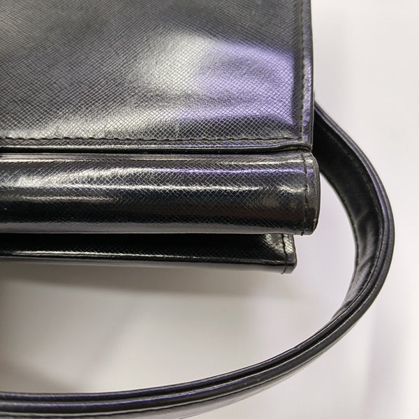 Calfskin Top Handle Bag Black