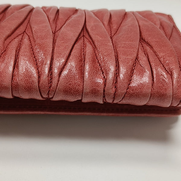 Quilted Lambskin Wallet Pink