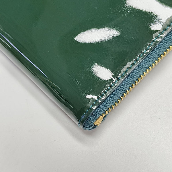 Patent Leather Wallet Green