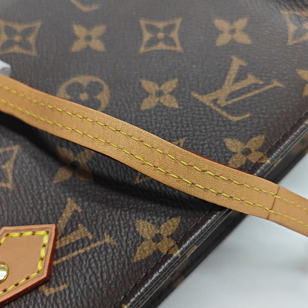 SAC PLAT Mini Monogram Coated Canvas Brown