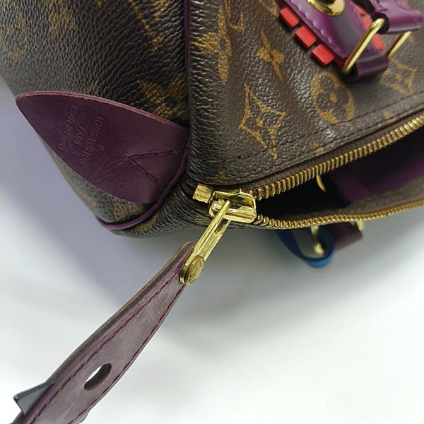SPEEDY 30 Monogram Coated Canvas Brown