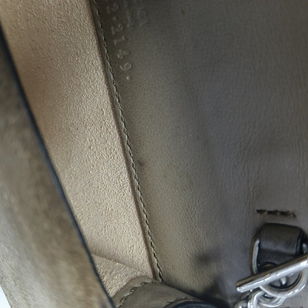 Dionysus Super Mini Monogram Coated Canvas Beige