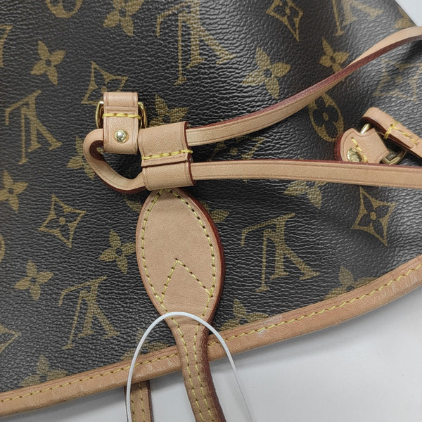 NEVERFULL MM Monogram Coated Canvas Brown