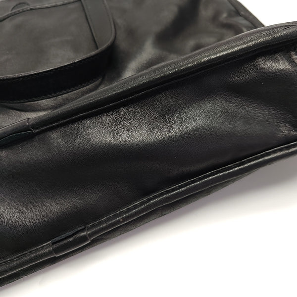 Lambskin Top Handle Bag Black