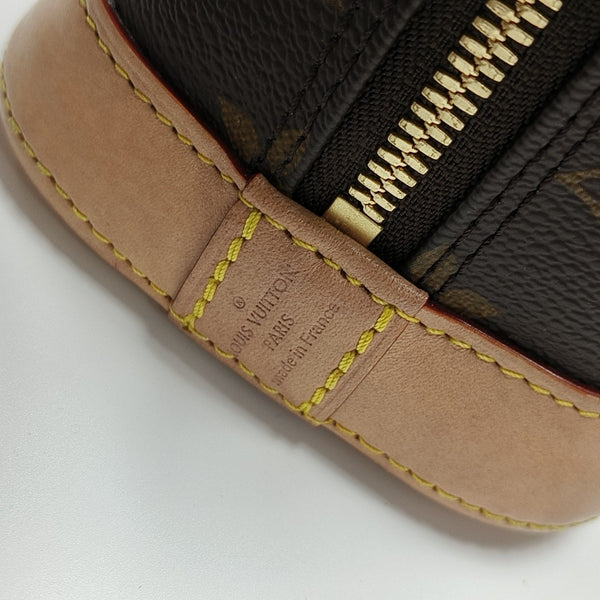 ALMA BB Monogram Coated Canvas Brown
