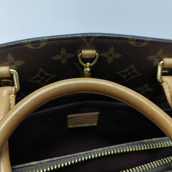 MONTAIGNE MM Monogram Coated Canvas Brown