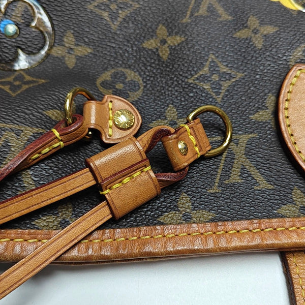 NEVERFULL MM Monogram Coated Canvas Brown