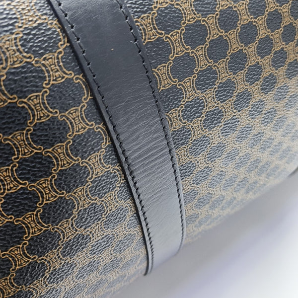 Coated Canvas Top Handle Bag Brown