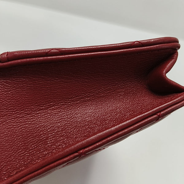 WOC Quilted Lambskin Red