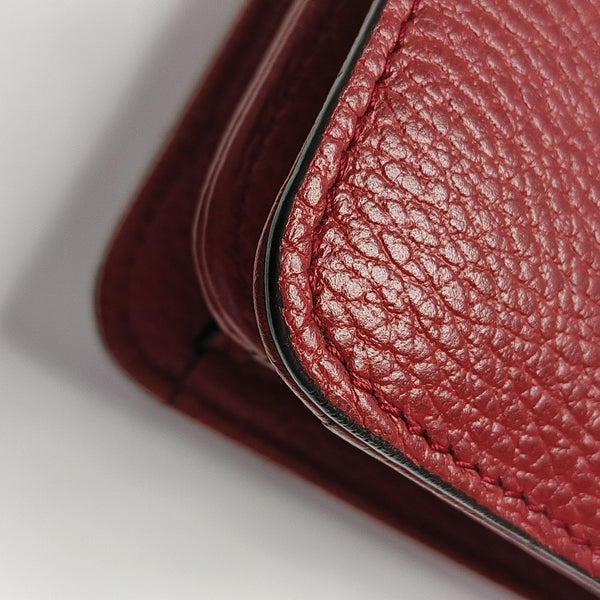 Interlocking G Small Calfskin Red