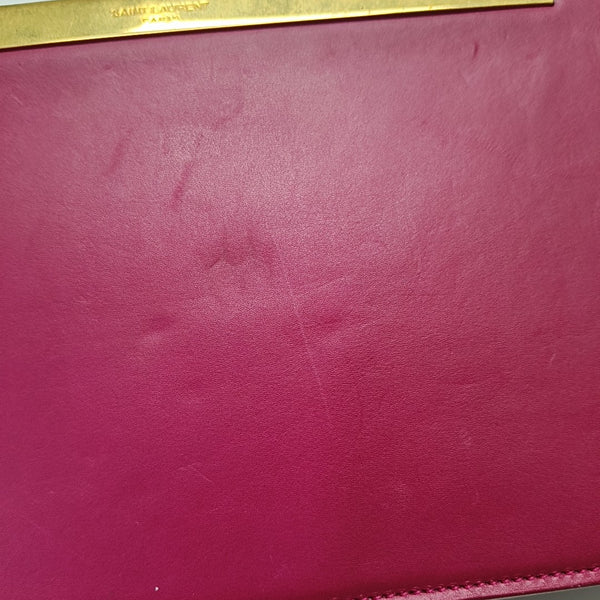 Calfskin Clutch Red