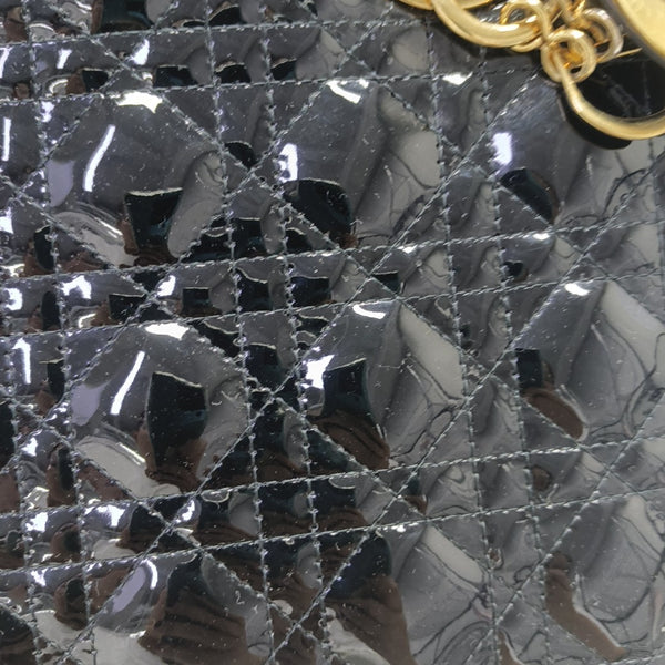 Lady Dior Medium Cannage Patent Leather Black