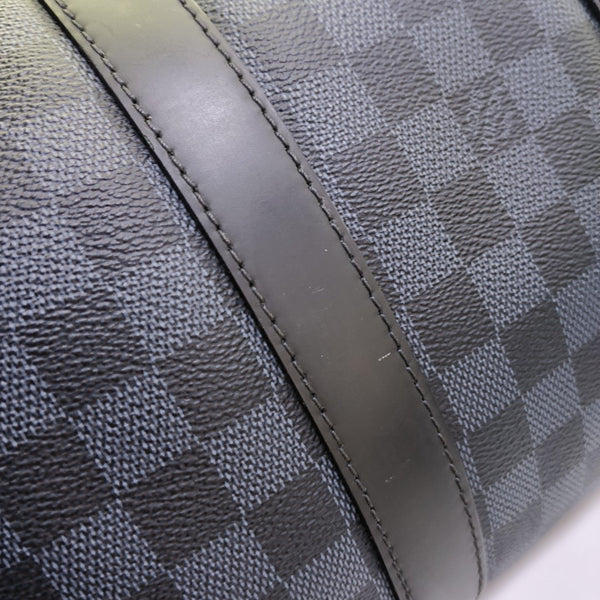 KEEPALL 45 Damier Coated Canvas Blue