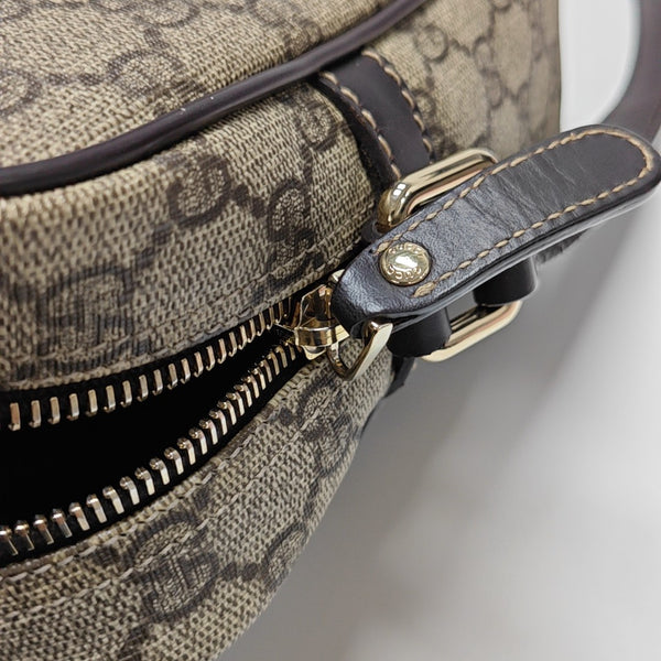 Monogram Coated Canvas Shoulder Bag Brown