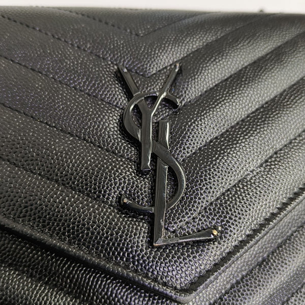 MONOGRAM Medium Chevron Calfskin Black