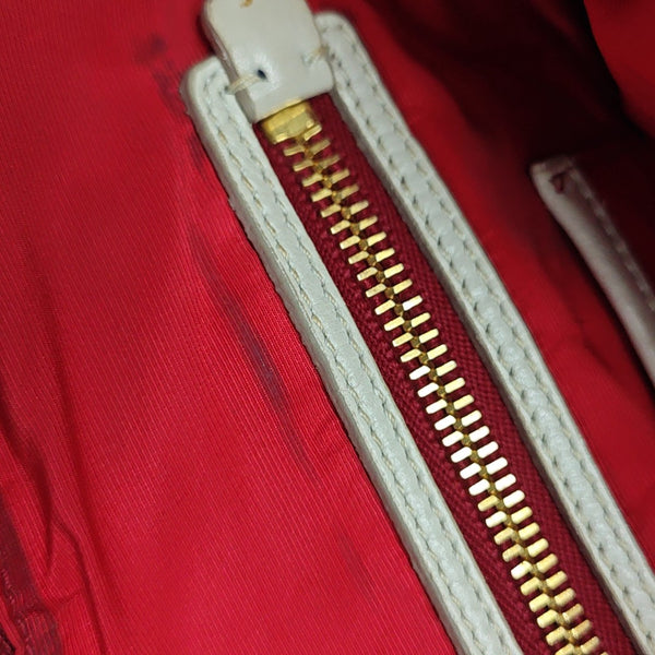 Quilted Canvas Tote Bag Red