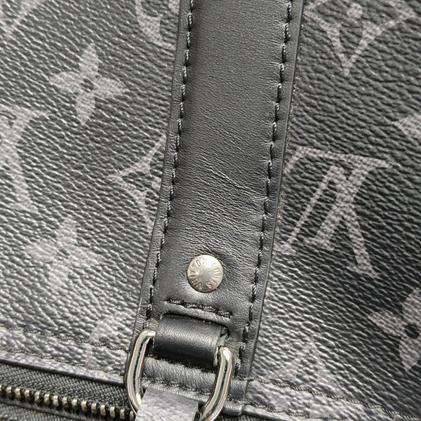KEEPALL Monogram Coated Canvas Black