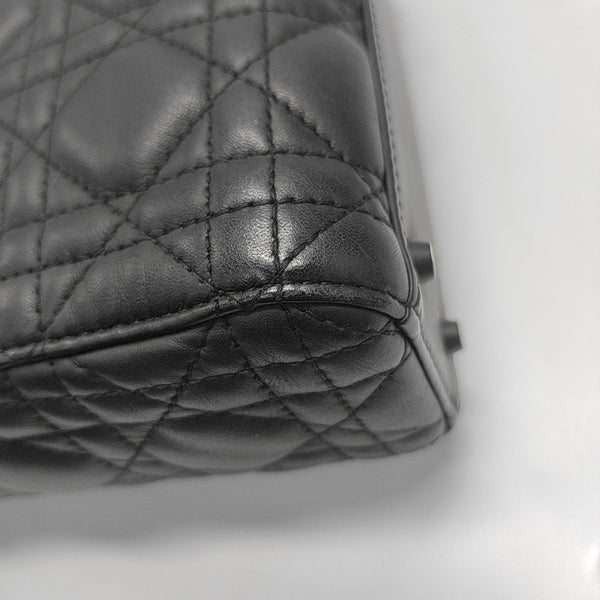 Lady Dior Mini Cannage Lambskin Black
