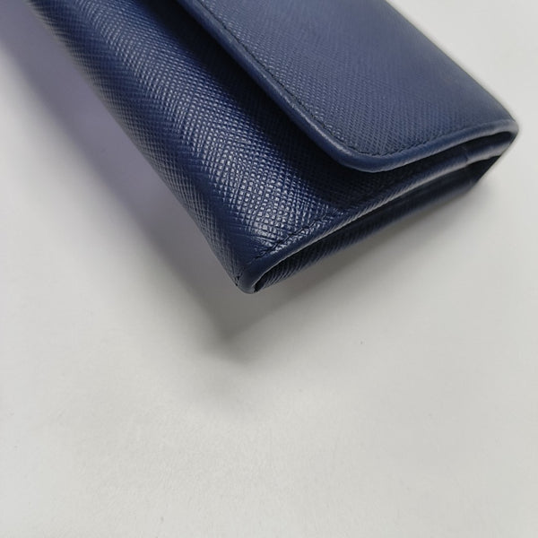 Saffiano Calfskin Wallet Blue