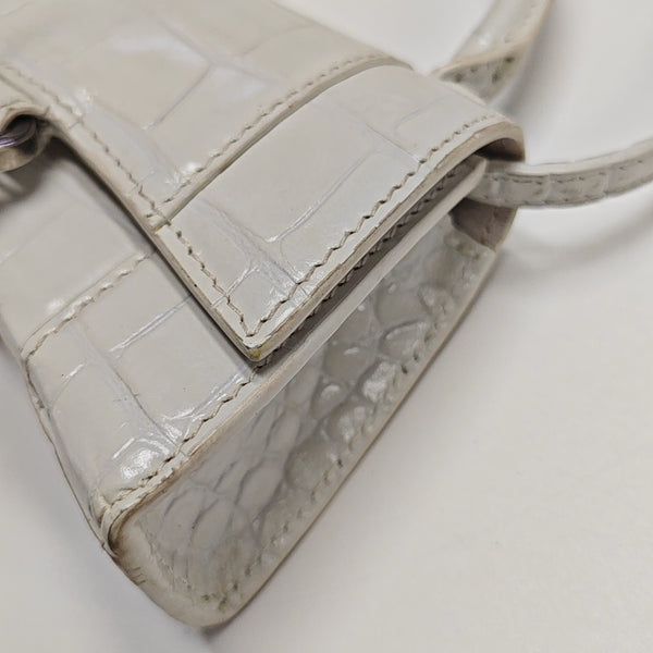 Hourglass Mini Calfskin White