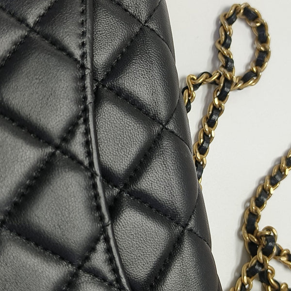 TRENDY CC Quilted Lambskin Black