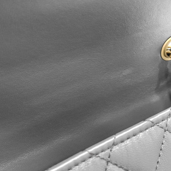 CLASSIC FLAP Mini Quilted Lambskin Gray