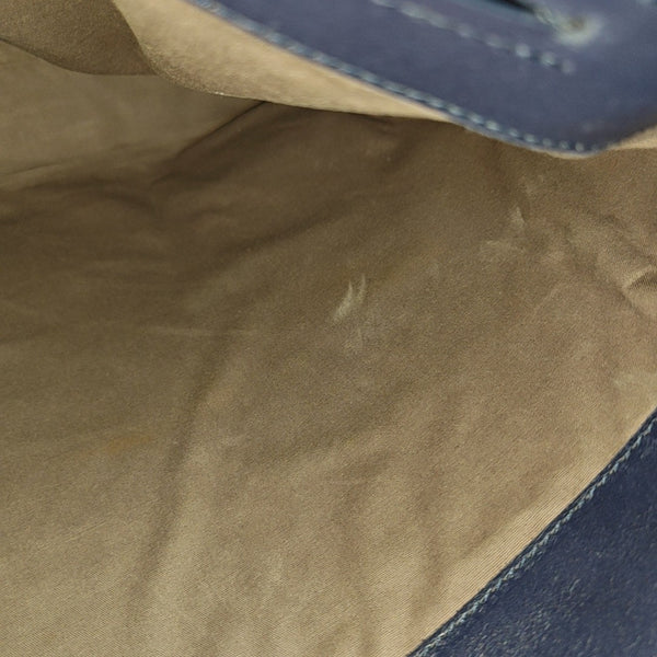 Calfskin Shoulder Bag Blue