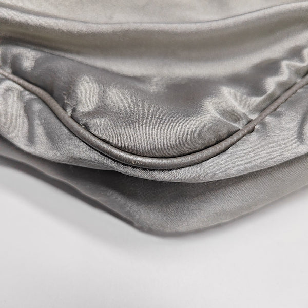 Nylon Shoulder Bag Silver