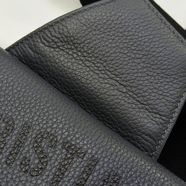 Saddle Medium Calfskin Gray