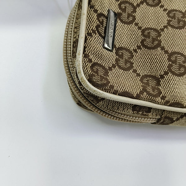 Monogram Canvas Clutch Beige