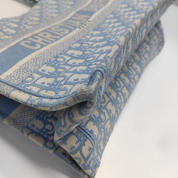 Book Tote Medium Oblique Canvas Blue