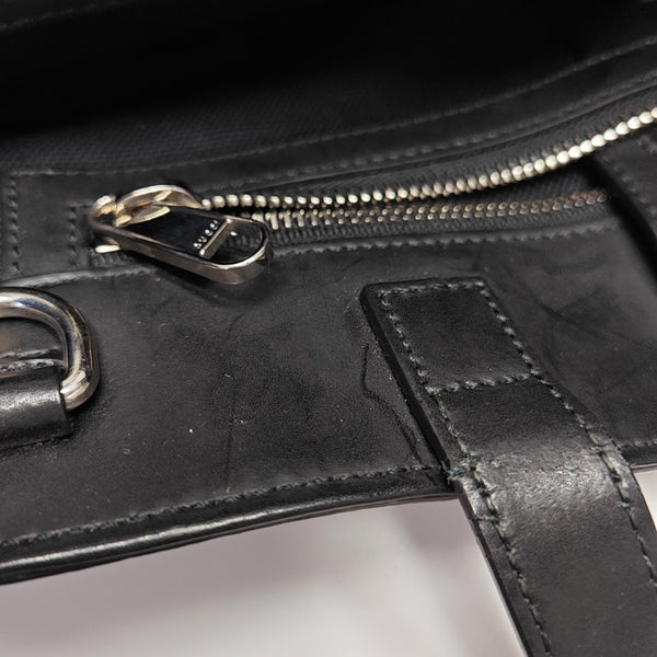 Monogram Coated Canvas Tote Bag Black