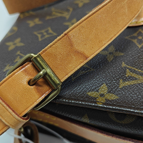 CARTOUCHIERE MM Monogram Coated Canvas Brown