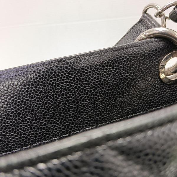 CHANEL GST Extra Large Quilted Grained Calfskin Black