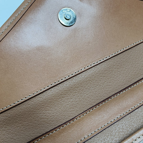 Coated Canvas Shoulder Bag Beige