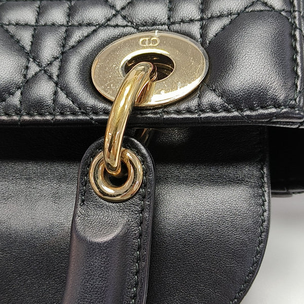Lady Dior Small Cannage Lambskin Black