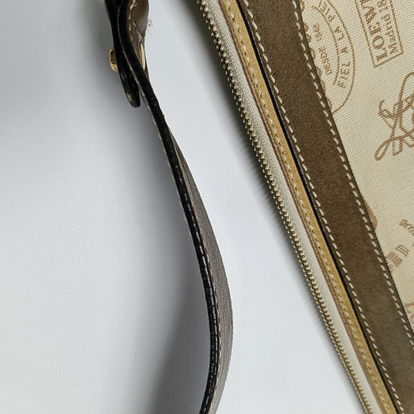 Monogram Canvas Shoulder Bag Beige
