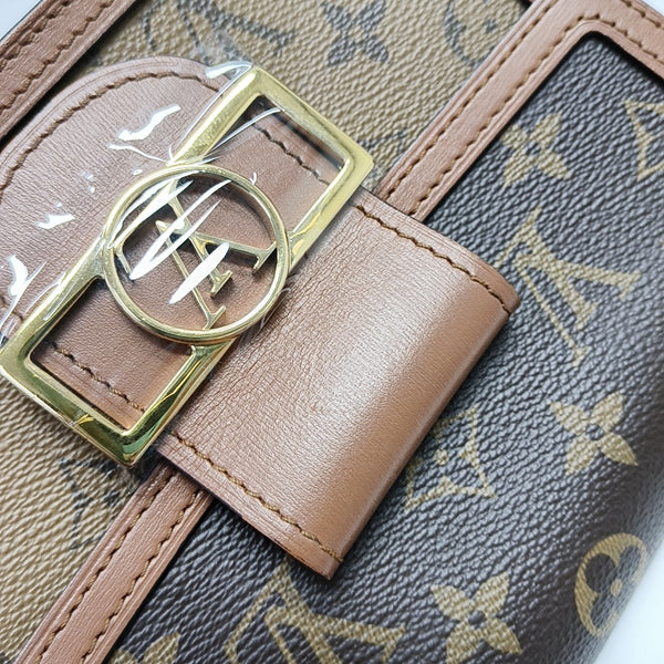 DAUPHINE Mini Monogram Coated Canvas Brown