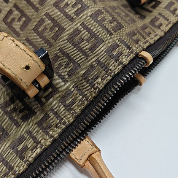 Canvas Top Handle Bag Brown