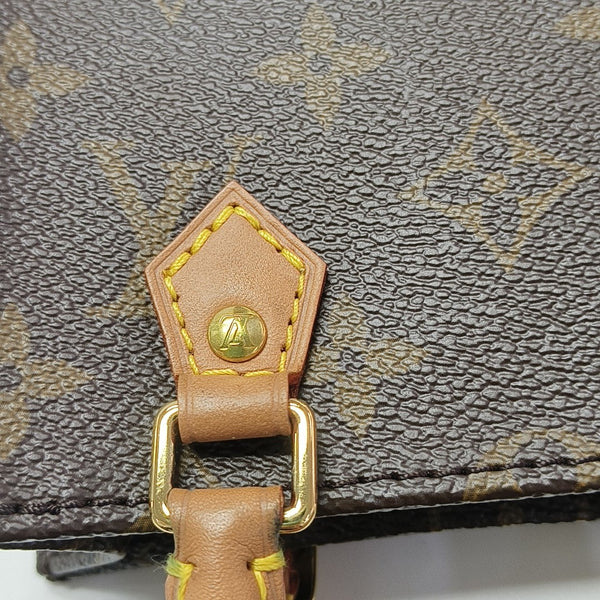 SAC PLAT Mini Monogram Coated Canvas Brown