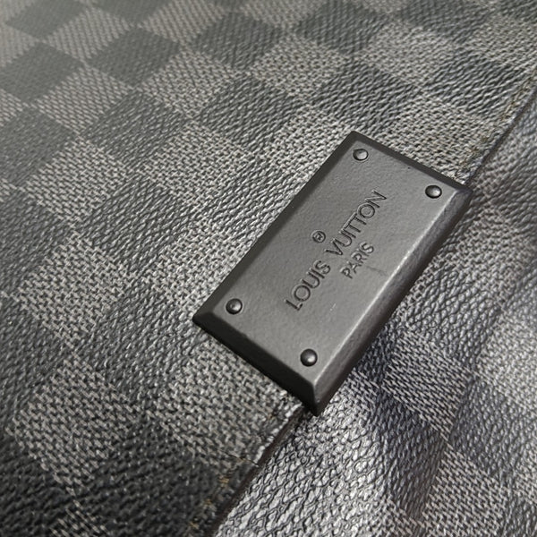 DISTRICT PM Damier Graphite Coated Canvas Gray