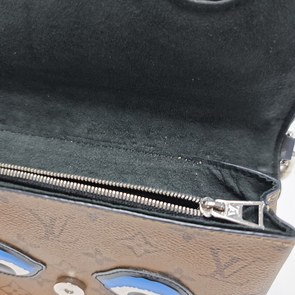 Monogram Coated Canvas Top Handle Bag Brown