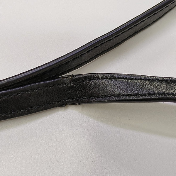 Chevron Calfskin Shoulder Bag Black