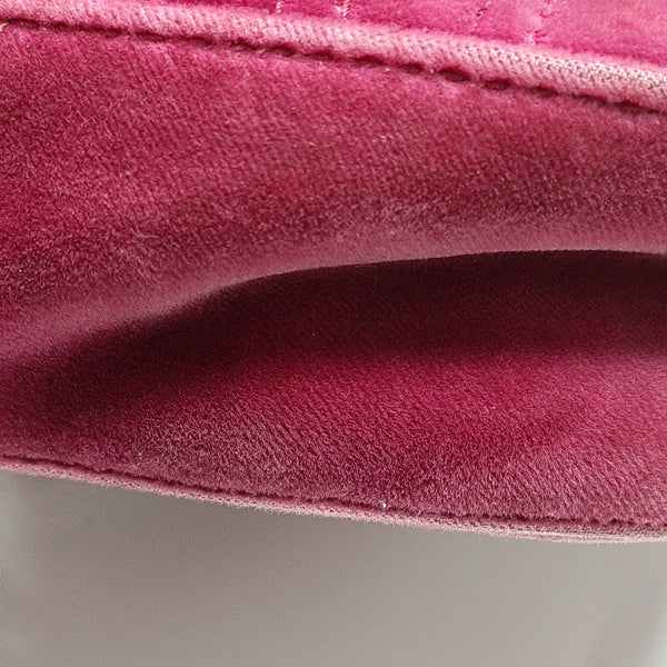 GG Marmont Small Quilted Velvet Red