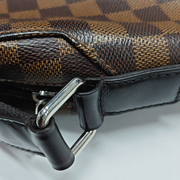 JAKE NM Damier Ebene Coated Canvas Brown